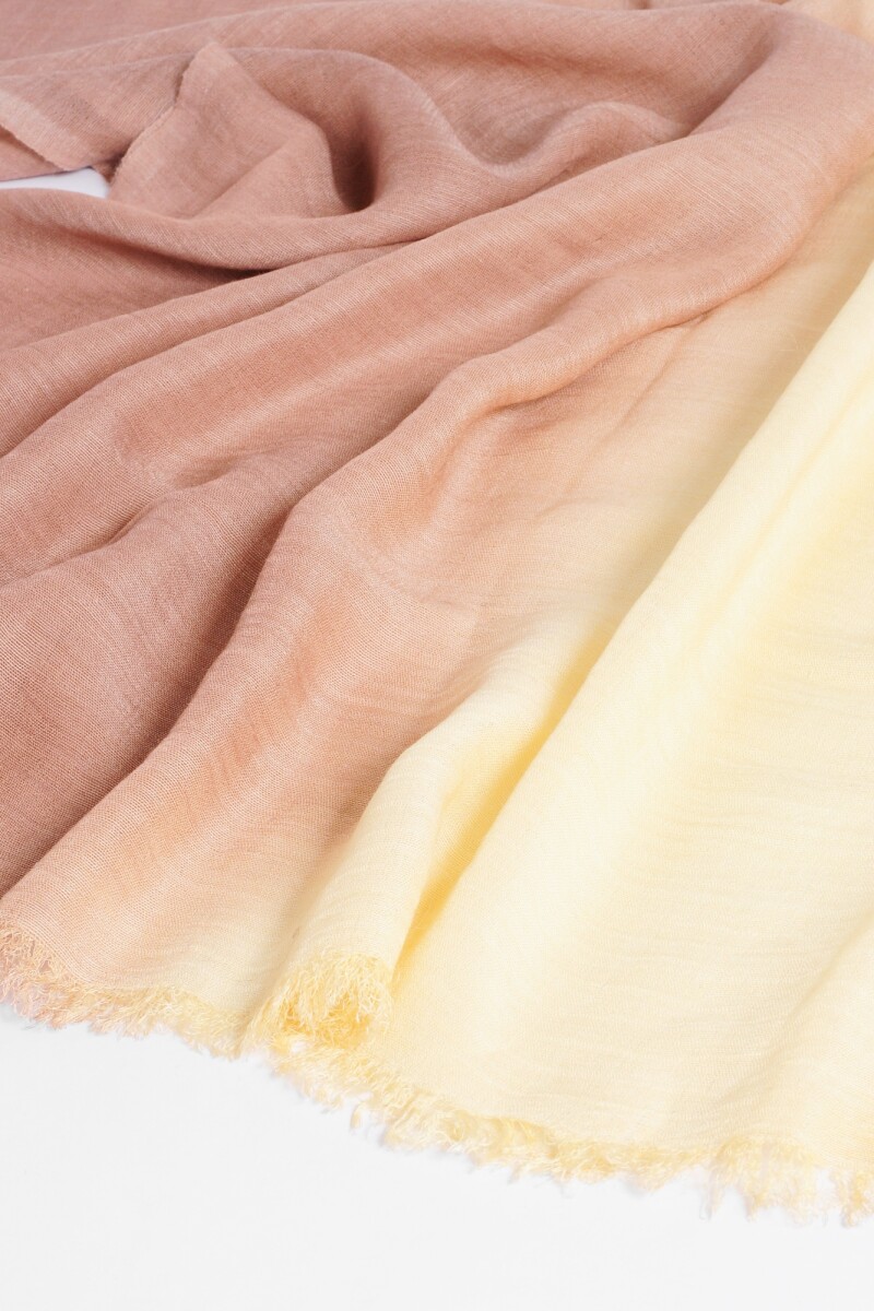Pashmina lino bicolor beige