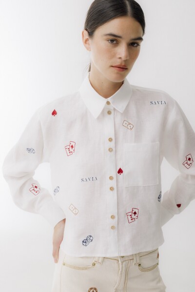 CAMISA AZAR DETAIL Blanco