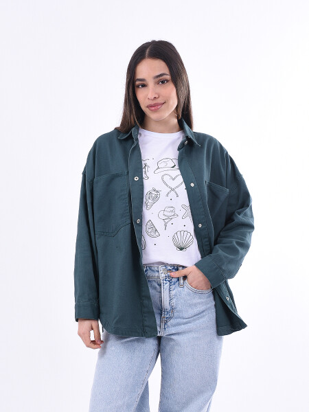 CAMPERA POLA VERDE OSCURO