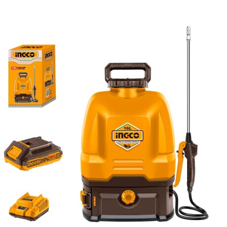 PULVERIZADOR FUMIGADOR DE MOCHILA 16LTS A BATERIA 20V P20S C AMARILLO