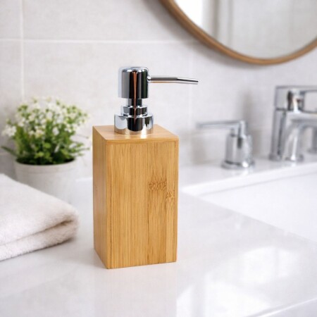 DISPENSADOR DE JABON DE BAMBU DISPENSADOR DE JABON DE BAMBU