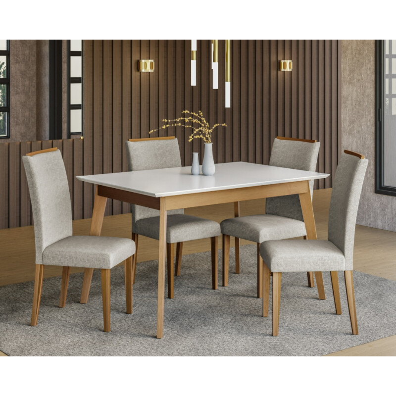 Mesa Topacio 1.36 x 0.90 Imbuia con Tapa Blanca Madera Eucalipto Mesa Topacio 1.36 x 0.90 Imbuia con Tapa Blanca Madera Eucalipto