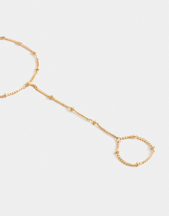 Pulseras Flexibles Pulsera Flexible Con Anillo - Dorado