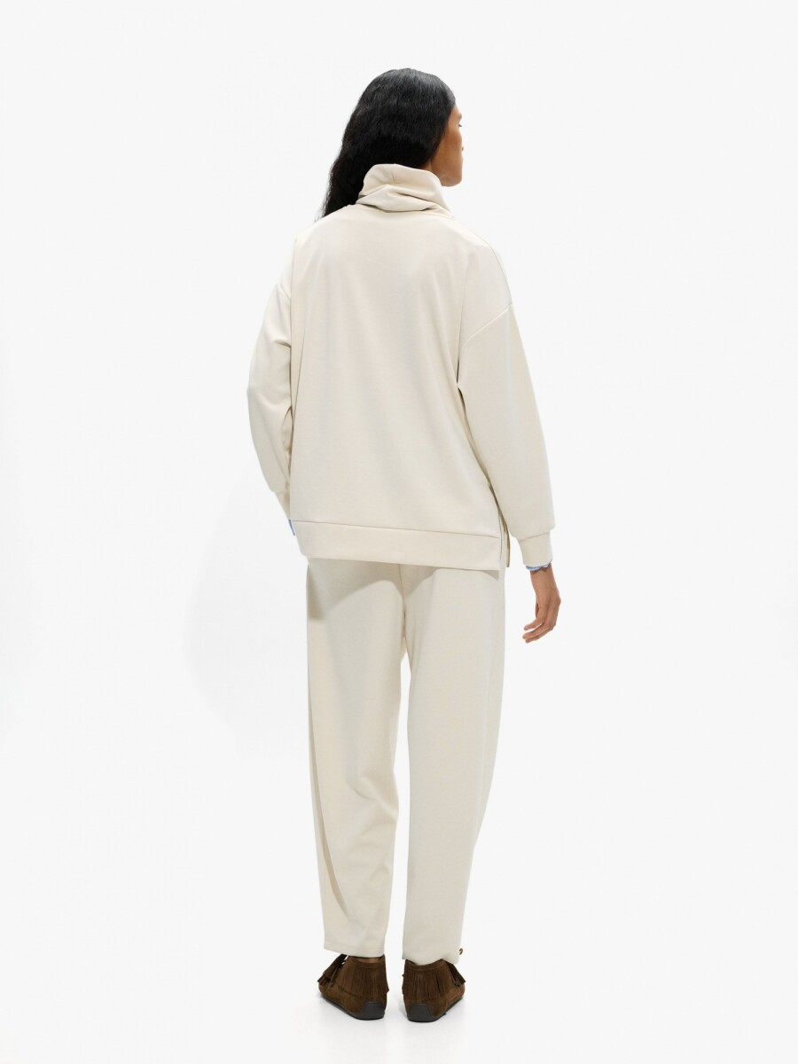 Pantalón Con Cintura Elástica Tacto Suave blanco