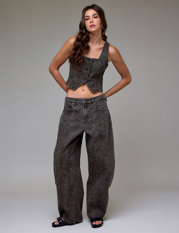 Jean Leopard Print GRIS