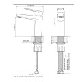 GRIFERIA LAVATORIO MONOCOMANDO MODELO ZOE BAJO 181/L6.0 FV Griferia Lavatorio Monocomando Modelo Zoe Bajo 181/l6.0 Fv