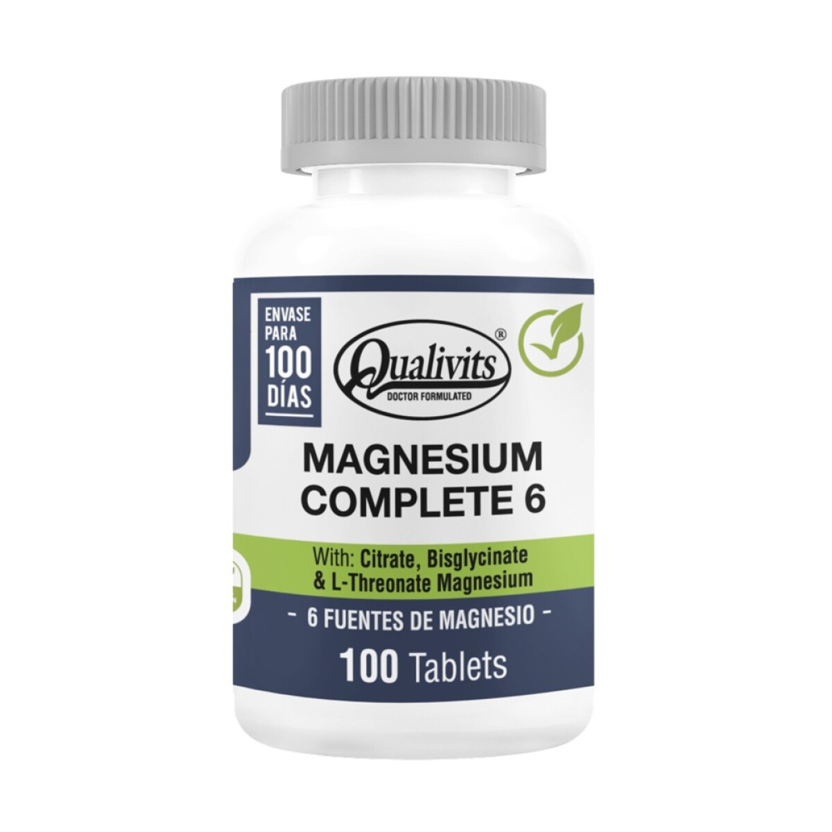 Magnesio complete 6 100 Tabs Qualivits 