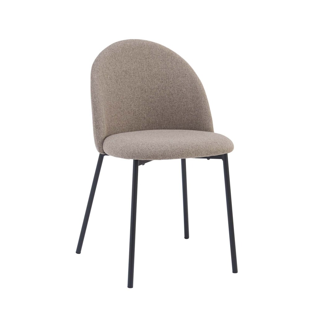 SILLA DE COMEDOR METAL-Y-TELA MARRON NOA