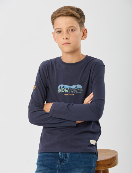 REMERA ESTAMPADA Azul