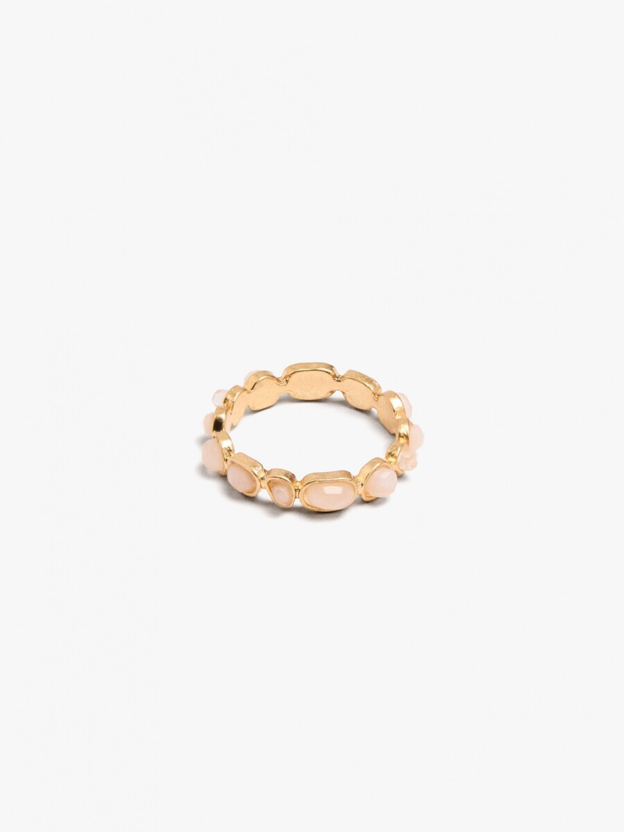 Anillo Con Formas En Resina beige