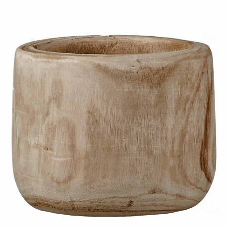 MACETA MADERA NATURAL-BEIGE PIA