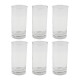 Set x6 Vasos de vidrio 310ML TRANSPARENTE
