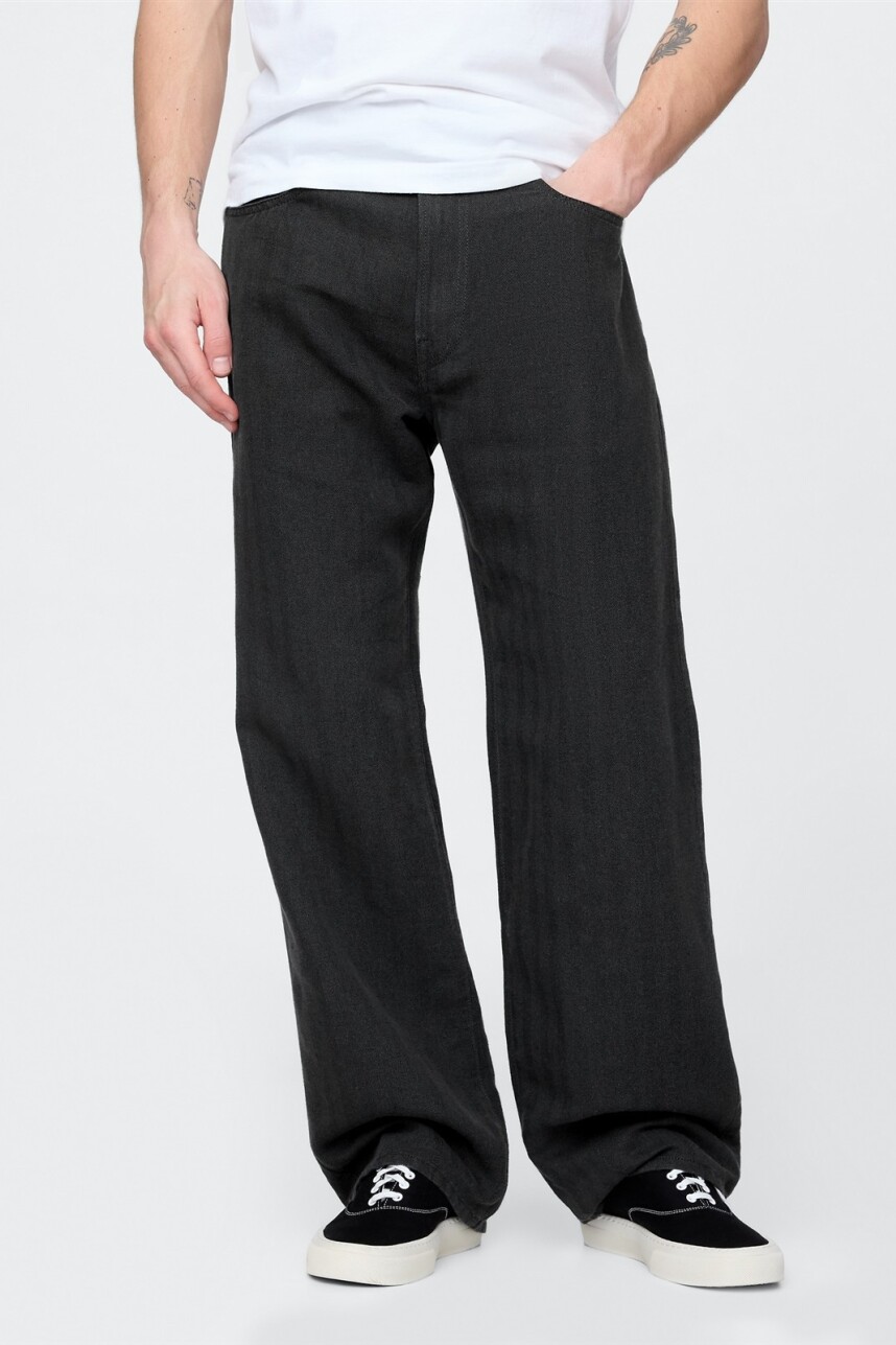 Pantalón De Lino Hombre True Black V2 2