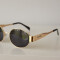 METAL ROUND SUNNIES GOLD/BLACK