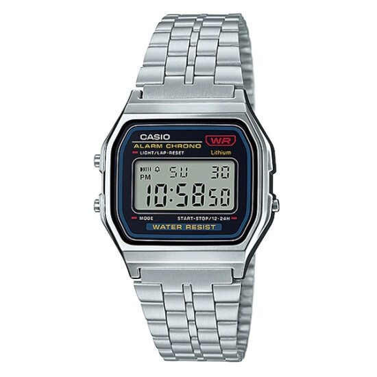 Reloj CASIO RETRO A159WAN-1DF Acero Plateado Esfera 33mm 0