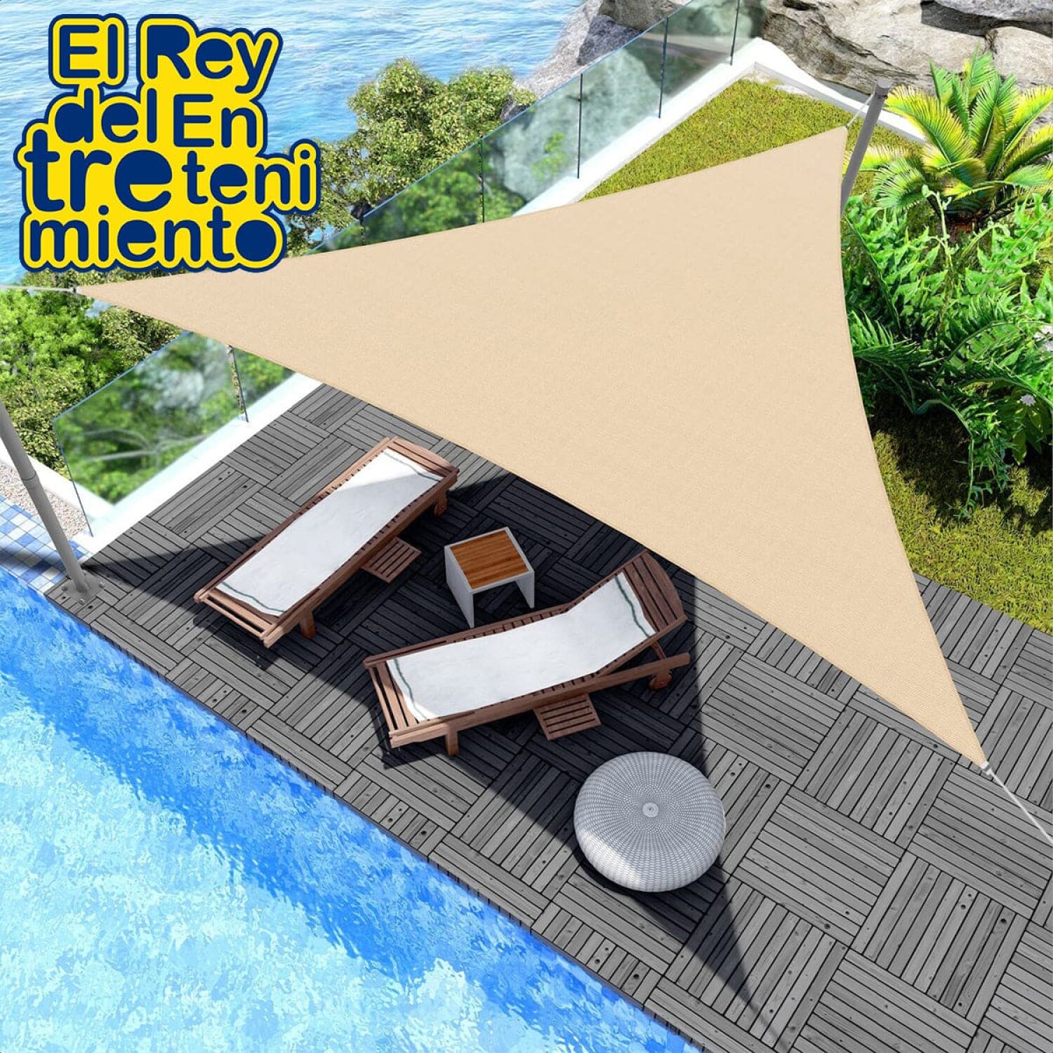 Lona Toldo Vela Triangular Filtro Uv 3,6m Sombra - Blanco — El Rey
