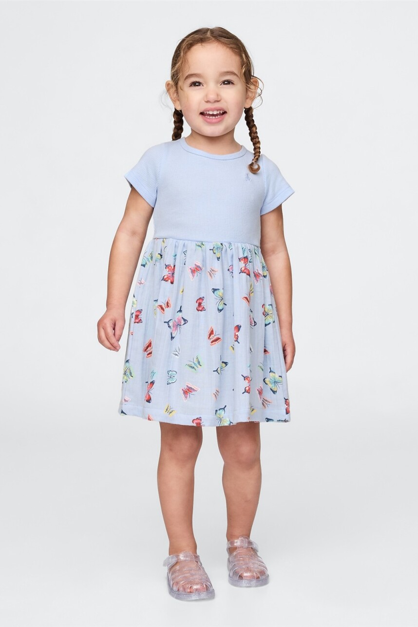 Vestido Toddler Niña Bicoastal Blue