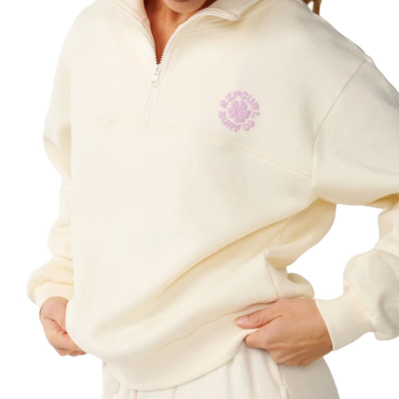 Buzo Rip Curl Party Wave 1/2 Zip - Blanco Buzo Rip Curl Party Wave 1/2 Zip - Blanco