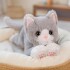 Peluche Gato Muñeco Decorativo Realista Regalo Niños Variante Color Gris