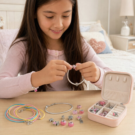 Set de joyero y mostacillas Rosado