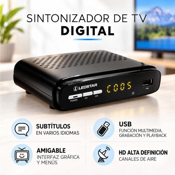 Sintonizador De Tv Digital Ledstar Ltv-view + Antena Ltv-515/531 PK SINTONIZADOR + ANTENA LTV-515-531