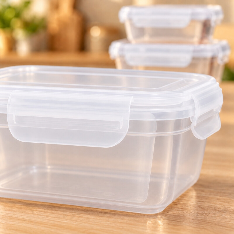 Set x3 Pote hermético 400/800/1,400 ml TRANSPARENTE