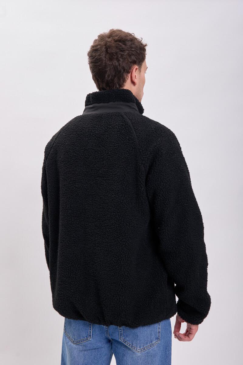 Campera sherpa Negro