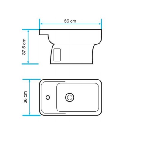 BIDET BLANCO BRILLO DE PORCELANA SANITARIA AQUALIA LINEA TORRENS 000