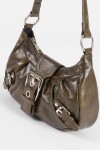 Cartera de hombro hebilla marrón