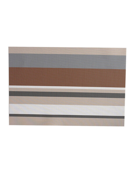 INDIVIDUAL PVC RAYADO 45x30CM TONOS BEIGE INDIVIDUAL PVC RAYADO 45x30CM TONOS BEIGE