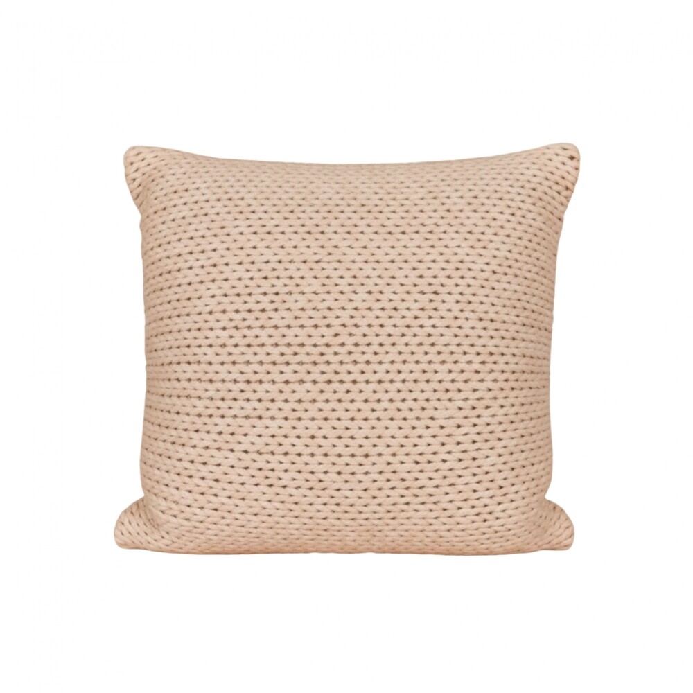 Almohadón Deco Tejido Doble Punto - Pilar Crudo