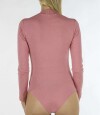 Body polera algodón elastano Rosa antique