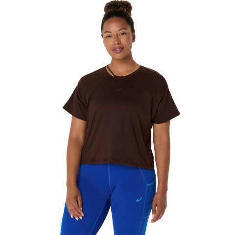 Nagino Flex Short Sleeve Top - Mujer Coffee