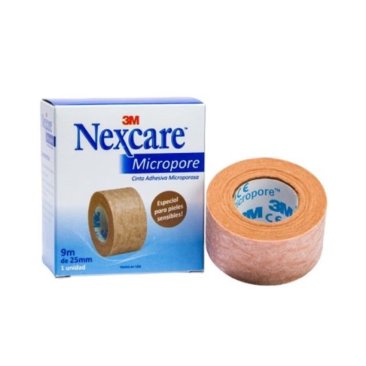 Cinta Micropore Color Piel 2,5 cm x 9,1 m 