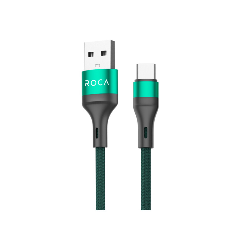 Cable de datos USB-C 2.0 de tres metros color verde Cable De Datos Usb-c 2.0 De Tres Metros Color Verde