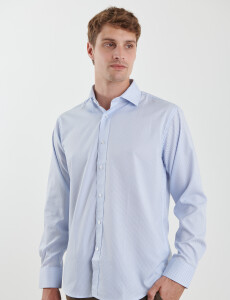 012595 CAMISA HARRINGTON LABEL Blanco/azul