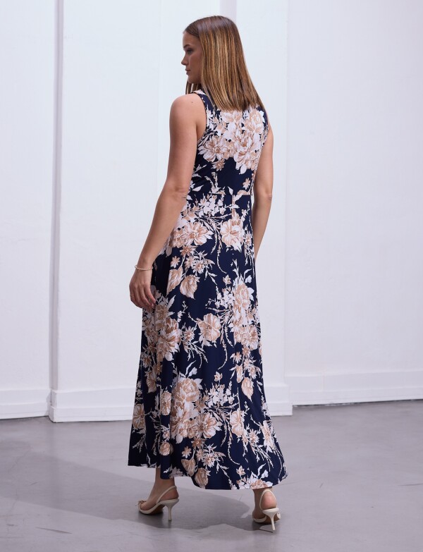 Vestido Maxi Det Metal AZUL/MULTI