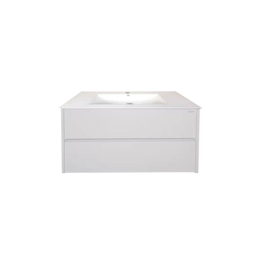 Mueble de baño suspendido White 60 cm con bacha de loza Mueble De Baño Suspendido White 60 Cm Con Bacha De Loza