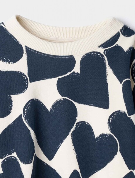 SUDADERA EXTRAGRANDE DE FELPA ESTAMPADA AZUL