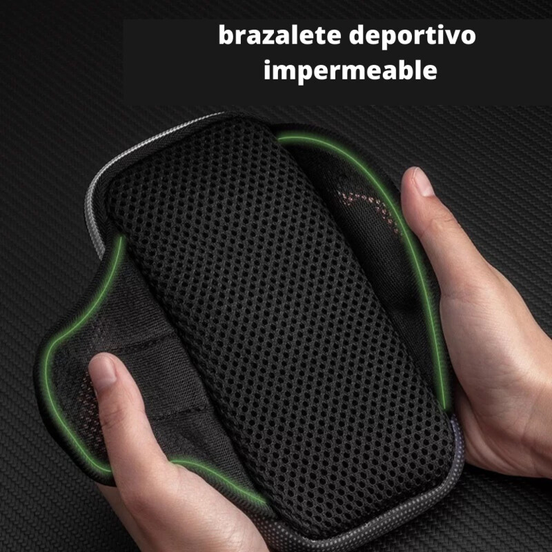 Estuche Porta Celular Brazalete Brazo Correr Runner Caminar Color todo negro