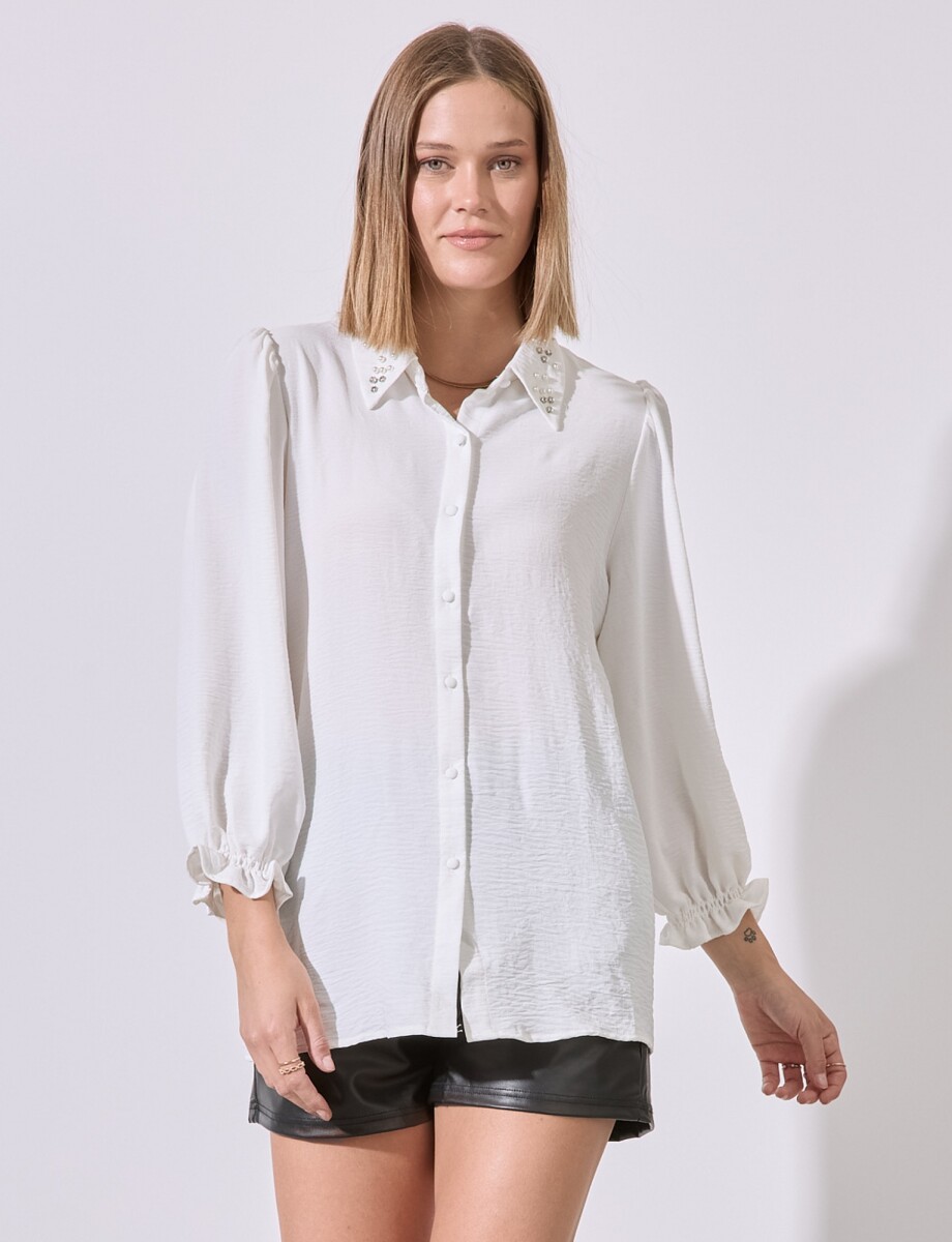 Camisa Perlas - Blanco 