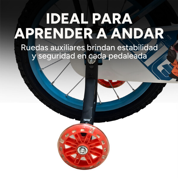 Bicicleta Infantil XMZ Rodado16 Canasto Parrilla Guardabarro Verde 1