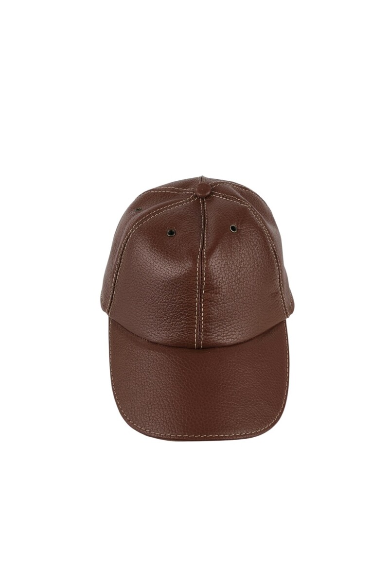 Gorra de cuero tipo beisbol Marrón