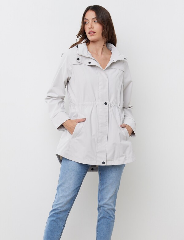 Campera Liviana Impermeable GRIS CLARO