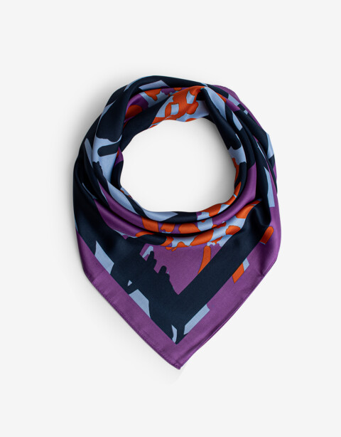 Pañuelos Raso Flores Pañuelo Con Estampa De Flores - Combinacion Multicolor