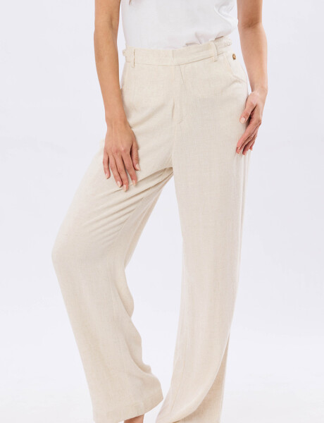 PANTALÓN DE LINO Arena