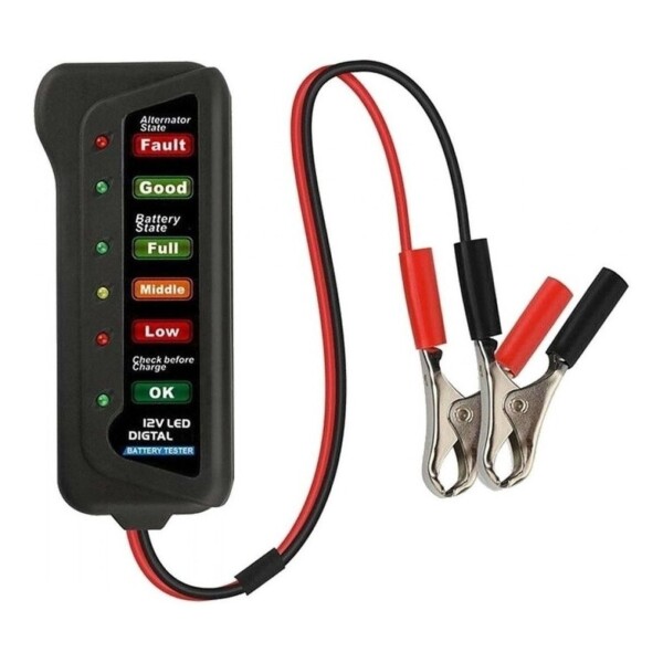 Tester Probador De Batería Alternador Auto Moto Lcd 12v Tester Probador De Batería Alternador Auto Moto Lcd 12v