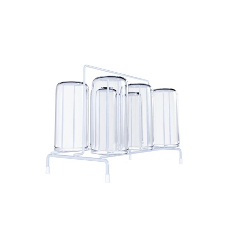 SOPORTE VASOS BLANCO ACERO OTIMIZEE