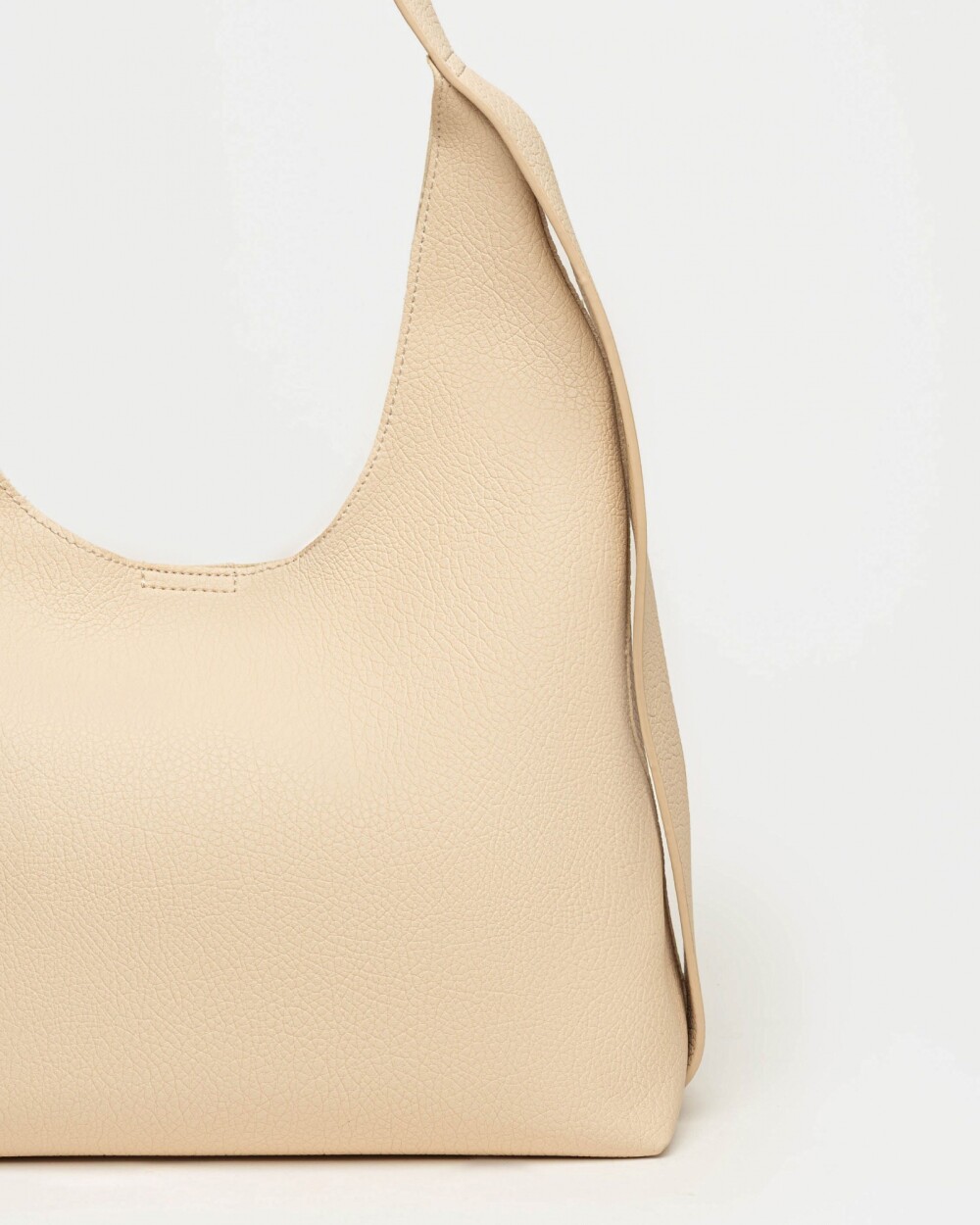 Bolso Heather en efecto cuero graneado Natural