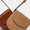 Mini Bag Mod en efecto cuero liso Taupe